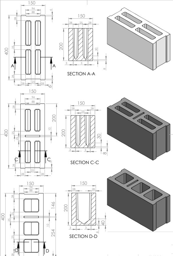 Walnut cutting board on white surface.