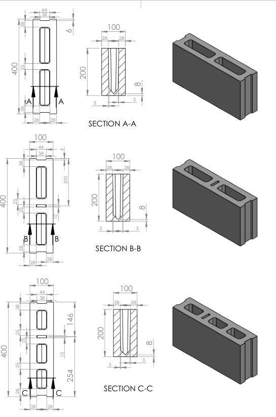 Walnut cutting board on white surface.